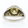 Image 8 : Antique Platinum GIA 2.64 ctw Old European Fancy Color Diamond Engraved Ring