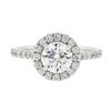 Image 5 : Platinum 1.65 ctw E Flawless GIA Round Diamond LOW PROFILE Halo Engagement Ring