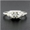 Image 2 : Antique Art Deco 14k White Gold Old European Cut Diamond Solitaire Promise Ring