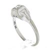Image 7 : Antique Art Deco 14k White Gold Old European Cut Diamond Solitaire Promise Ring