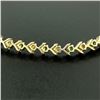 Image 7 : 14k Yellow Gold 1.87 ctw Round Brilliant Diamond & Emerald Line Tennis Bracelet