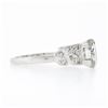 Image 6 : Vintage Platinum 1.67 ctw GIA European Diamond w/ Marquise Accents Engagement Ri