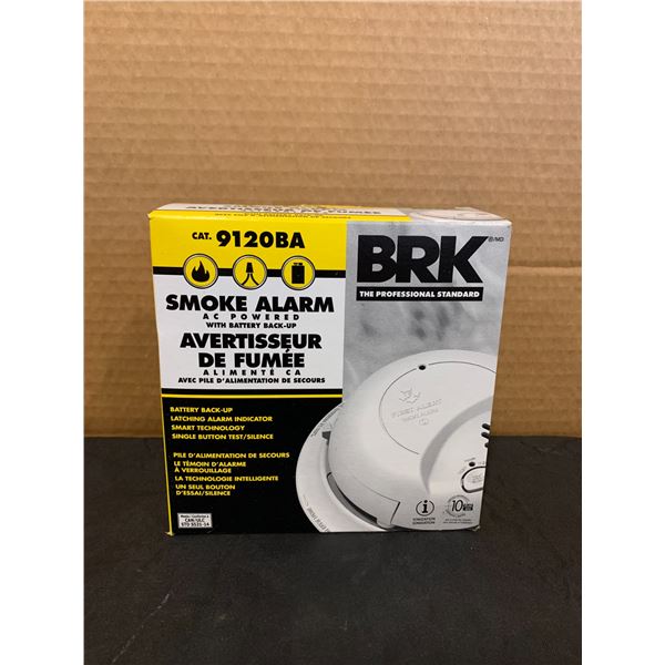 Brk Smoke Alarm Ac Powered With Battery Backup