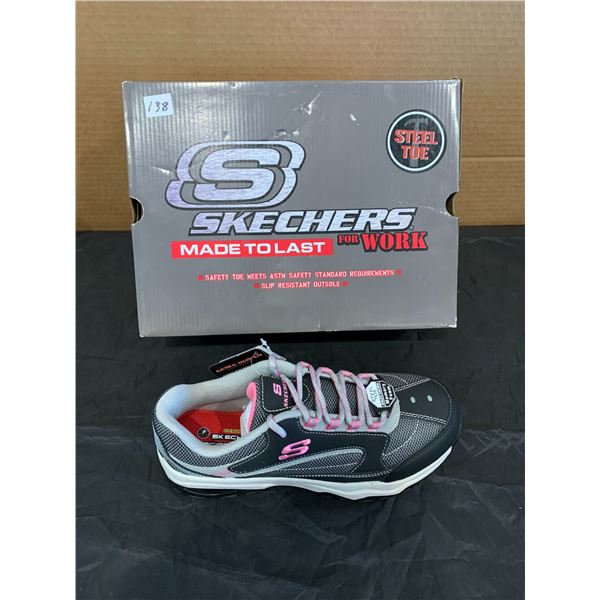 Sketchers Work Steel Toe 76601 Black and Grey Womens