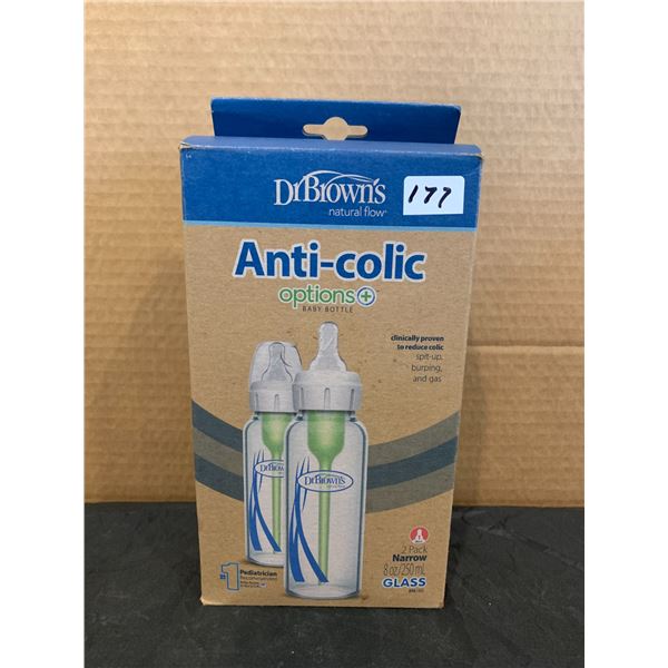 Dr Browns Anti-Colic Options Baby Bottle 2 Pack Narrow 250 mL 8oz