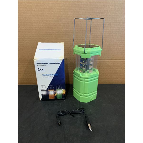 Solar Hand Crank Camping Lantern Model Cl1000