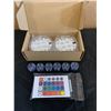 Image 1 : 2 x Submersible LED Lights W / Remote And Mounts