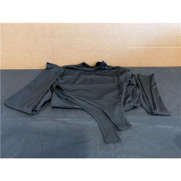 Mangopop Women's Mock Turtle Neck - Bodysuit - Jumpsuit