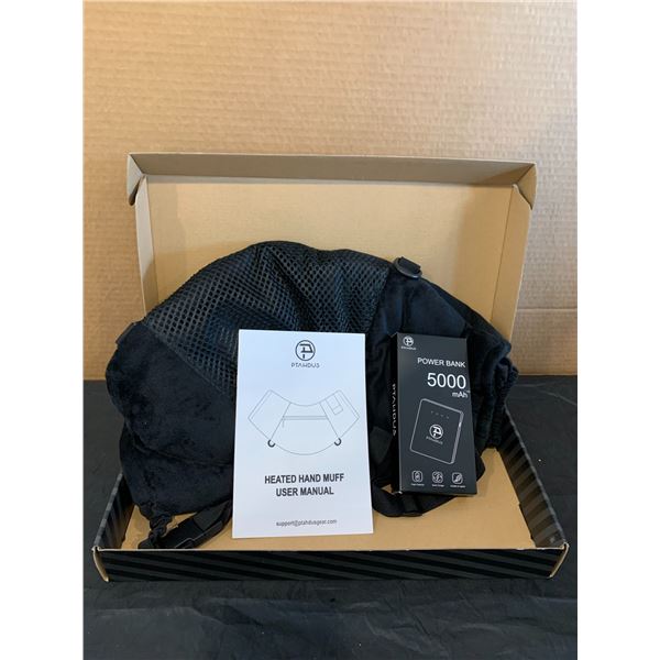 Ptahdus Heated Hand Muff Black With Battery Pack
