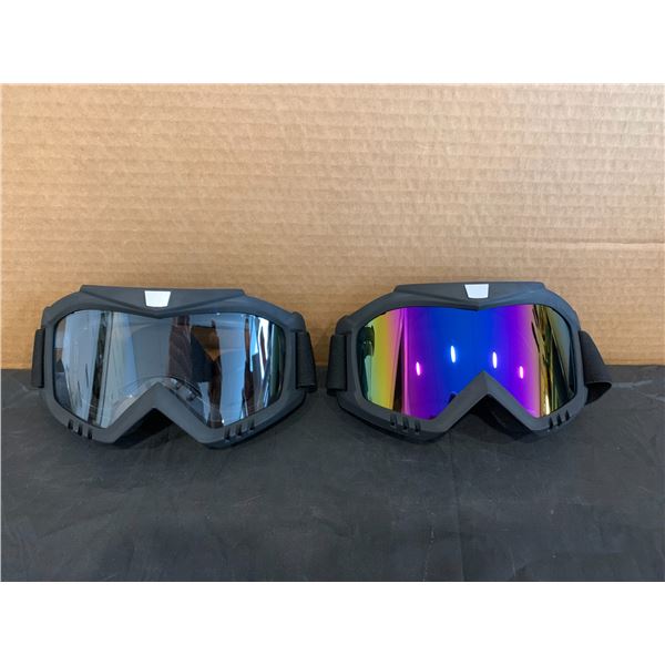 Dirt Bike Goggles 2 Pack 1 Clear 1 Coloured