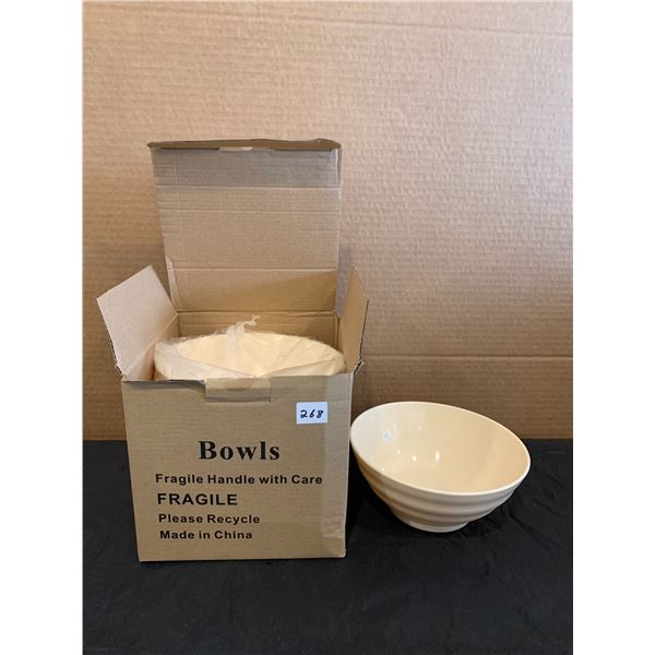 Evanda Plastic Bowls Set of 8 137oz Cheese White