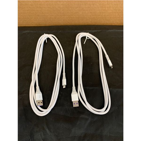 2 x Apple iPhone Charger Cords - Lightning - 6 FT