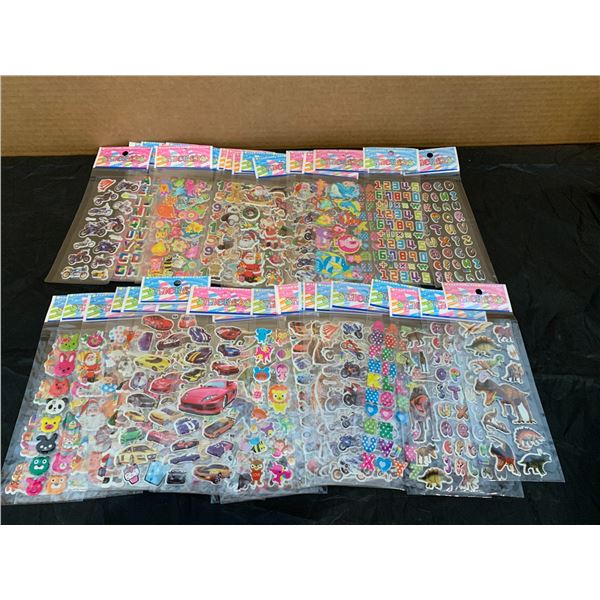 2 Packages Loaded With 3D Stickers For Kids
