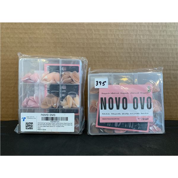 Lot Of 2 Novo Ovo Nail Tips Press on French Tip