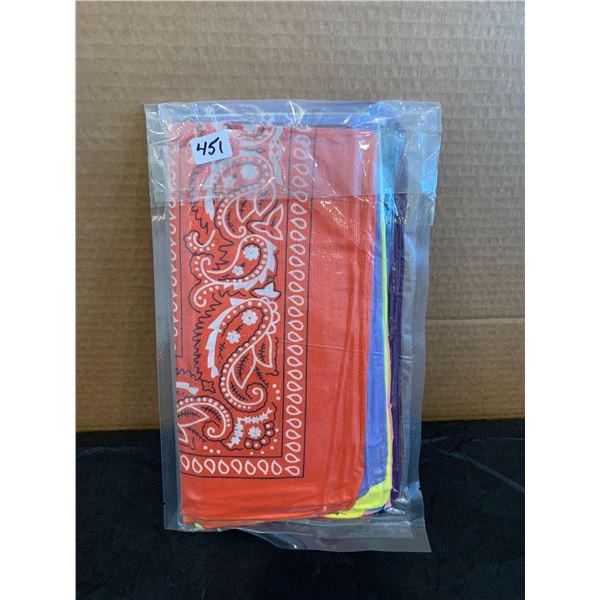 12 Pack Multi Coloured Bandanas