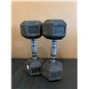 Image 2 : Pair of 2 15 Pound Dumbells Weight Lifting