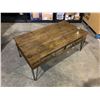Image 1 : Topline Home Furnishings Rectangular Coffee Table Rustic Oak