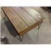 Image 9 : Topline Home Furnishings Rectangular Coffee Table Rustic Oak