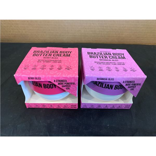 Nutrius Brazilian Botanical & Berry Bliss Butter Cream 2 60oz Jars