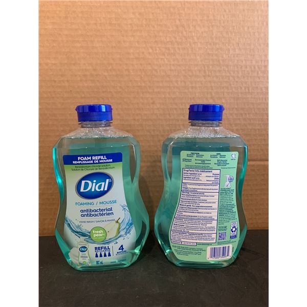 Lot of 2 Dial Foaming Antibacterial Hand Wash Refill 887mL