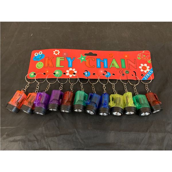 Pack of 12 Flashlight Keychains