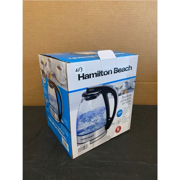Hamilton Beach Compact Glass Kettle 1.0L