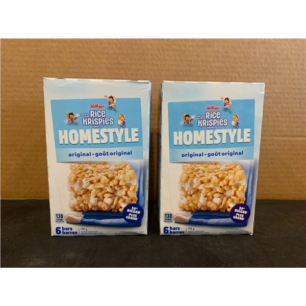 Lot of 2 6 Packs - Kellogg's Rice Krispies Squares Homestyle