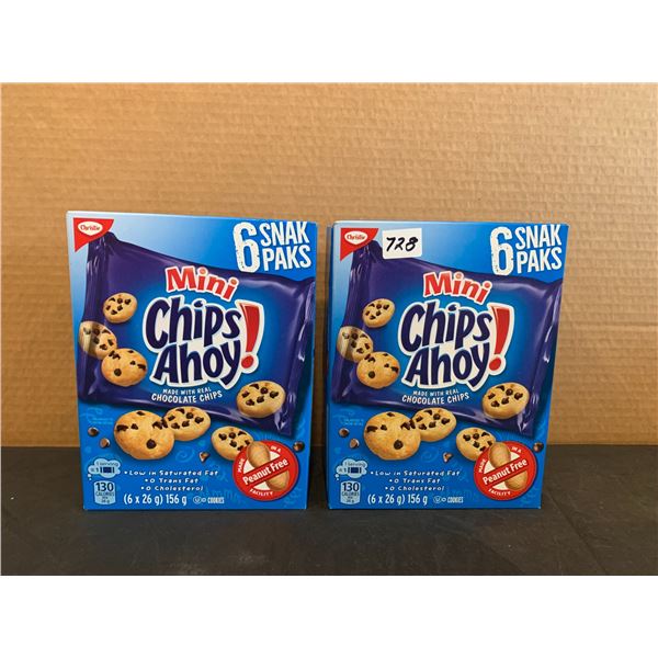 Lot of 2 6 Packs - Mini Chips Ahoy! Cookies