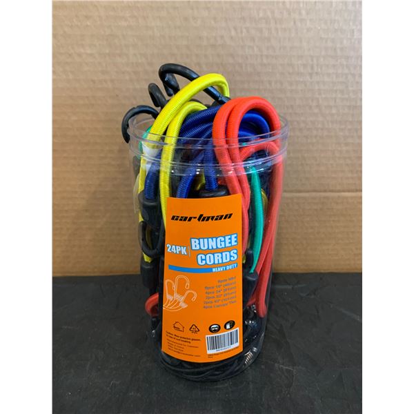 24PK Heavy Duty Bungee Cords