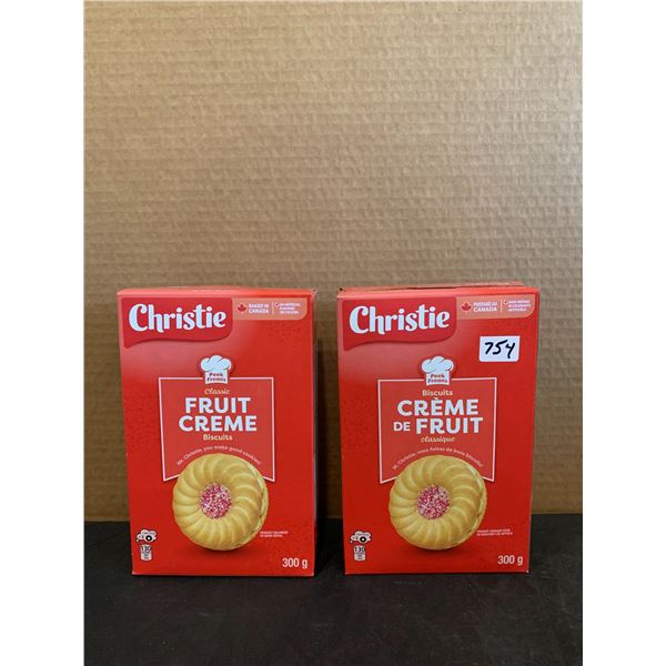 Lot of 2 Christie Classic Fruit Crème Biscuits 300g x 2