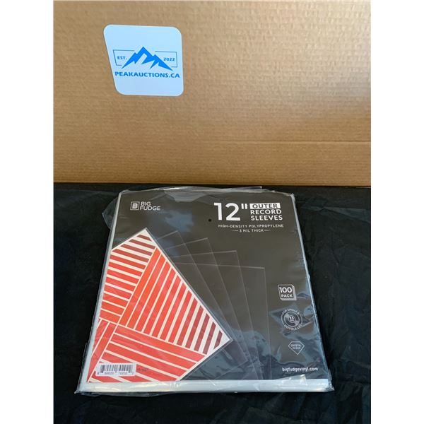 Big Fudge 12" Outer Record Sleeves 3ml Thick 100 Pack
