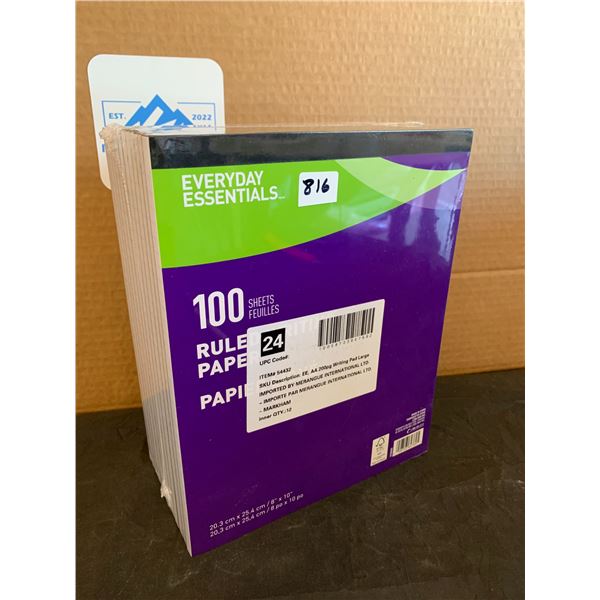 12 Pack Everyday Essentials 100 Sheet Ruled Paper
