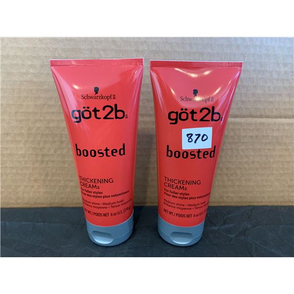 Schwarzkopf got 2b Boosted Thickening Cream 6oz 2 Pack