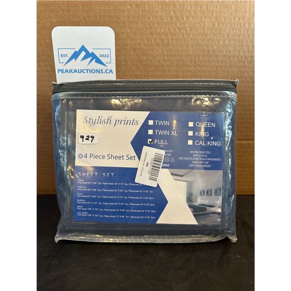 Stylish Prints 4 Piece Sheet Set - FULL Size