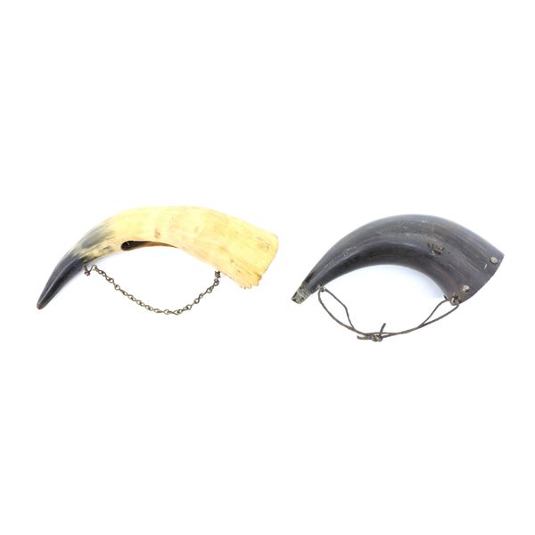 ASSORTED BLACK POWDER HORN LOT