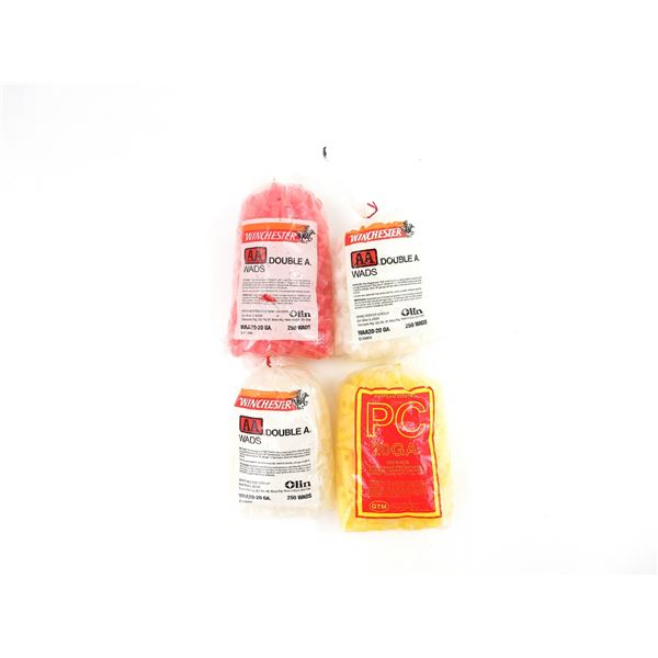 ASSORTED 20 GAUGE PLASTIC WADS LOT