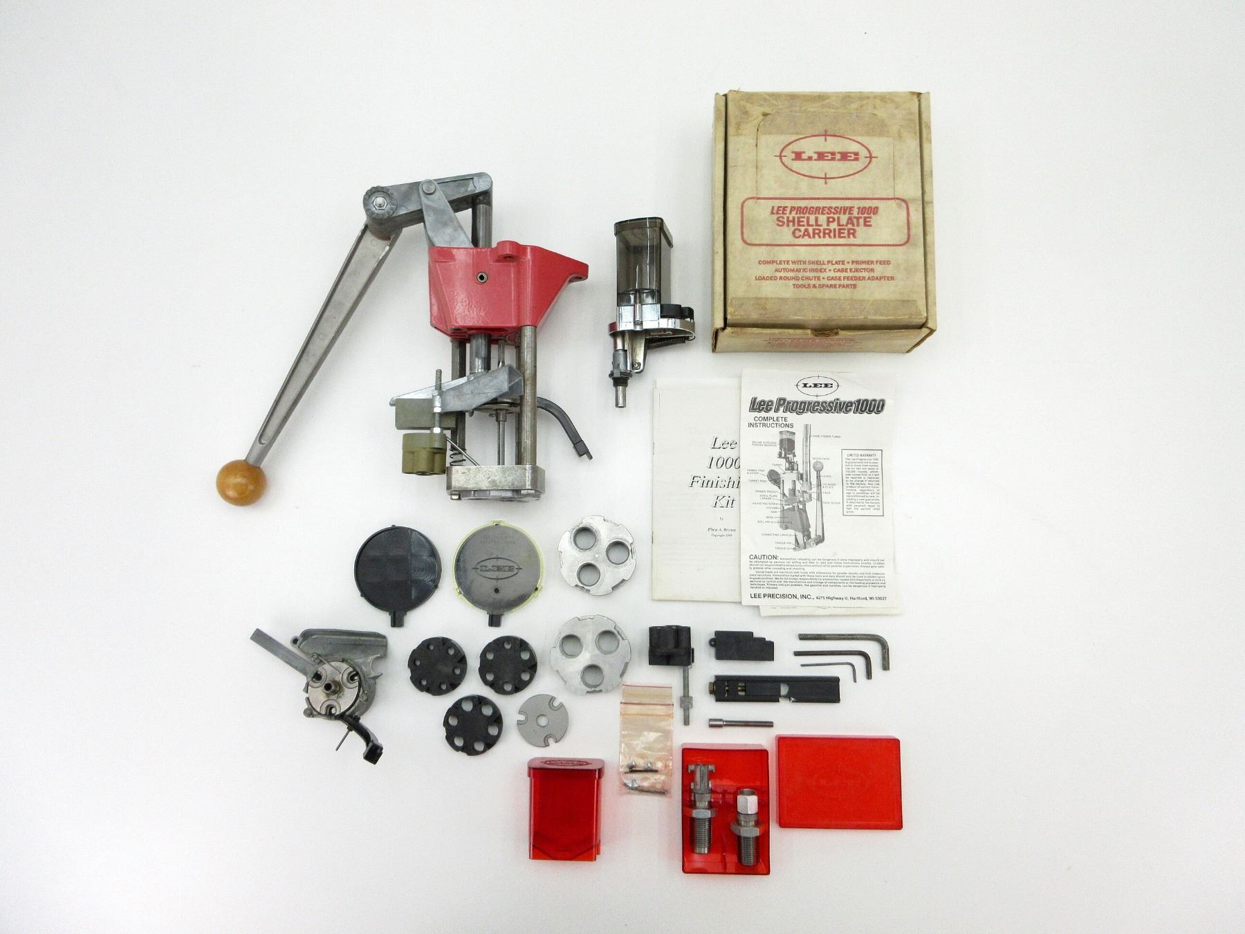 LEE PROGRESSIVE 1000 RELOADING PRESS AND ACCESSORIES LOT