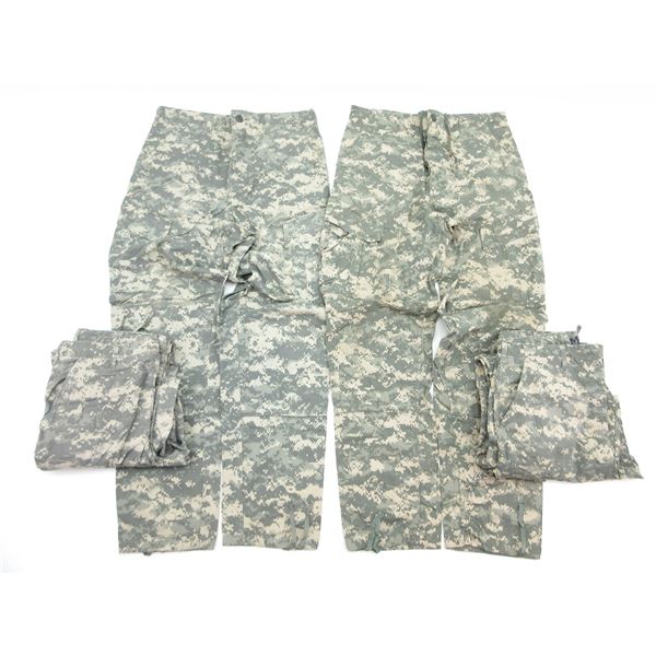U.S. MILITARY CAMO COMBAT PANTS LOT