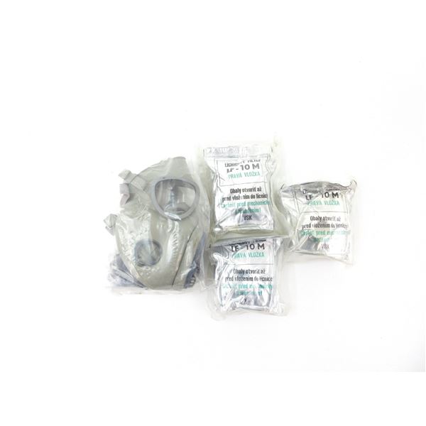 CZECH GAS MASK AND FILTERS LOT