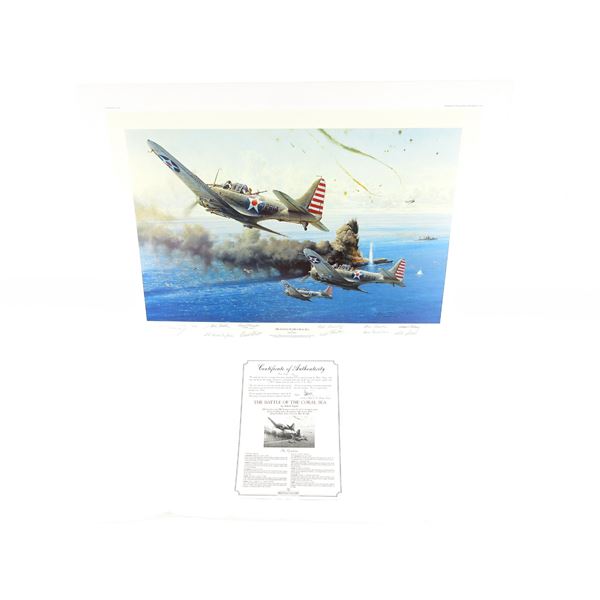 "THE BATTLE OF THE CORAL SEA" PRINT