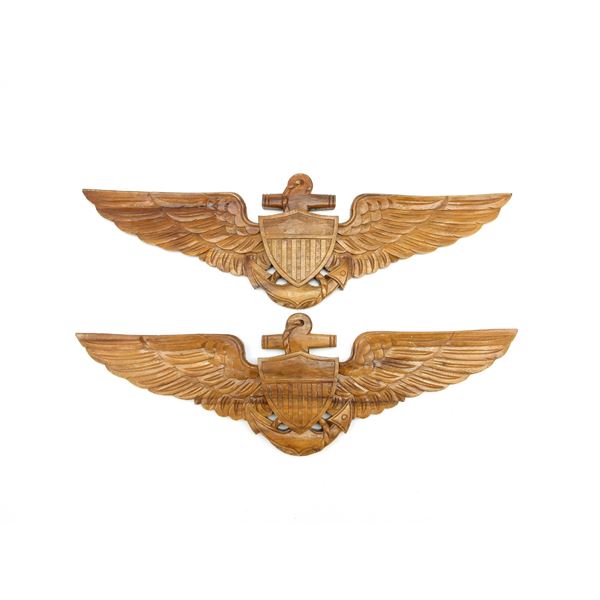 USN NAVAL AVIATOR WOODEN PLAQUE LOT