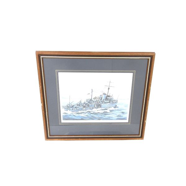 "HMCS CLAYOQUOT" FRAMED PRINT