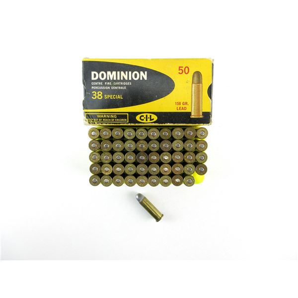 COLLECTIBLE DOMINION .38 SPL AMMO LOT