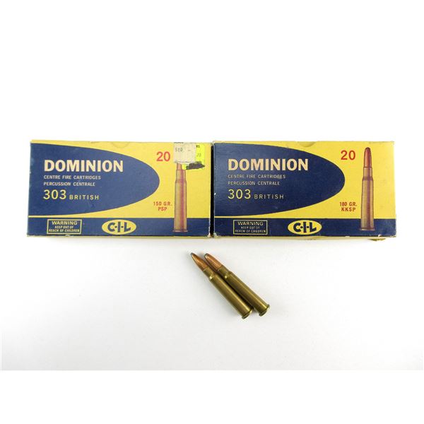 COLLECTIBLE DOMINION .303 BR AMMO LOT