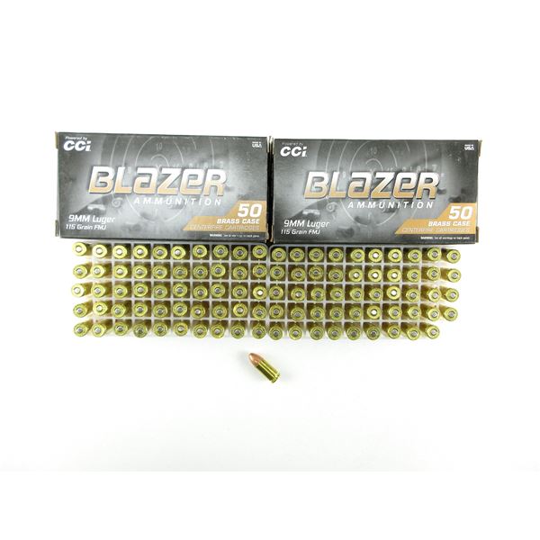 BLAZER 9MM LUGER AMMO LOT