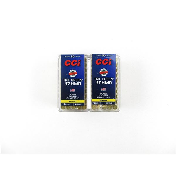 CCI TNT GREEN .17 HMR AMMO LOT