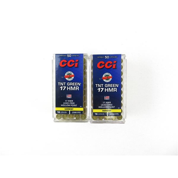 CCI TNT GREEN .17 HMR AMMO LOT