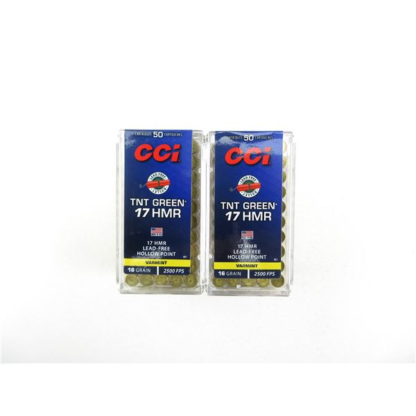 CCI TNT GREEN .17 HMR AMMO LOT