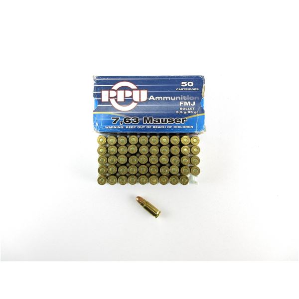 PPU 7.63 MAUSER AMMO LOT