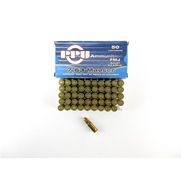 PPU 7.63 MAUSER AMMO LOT
